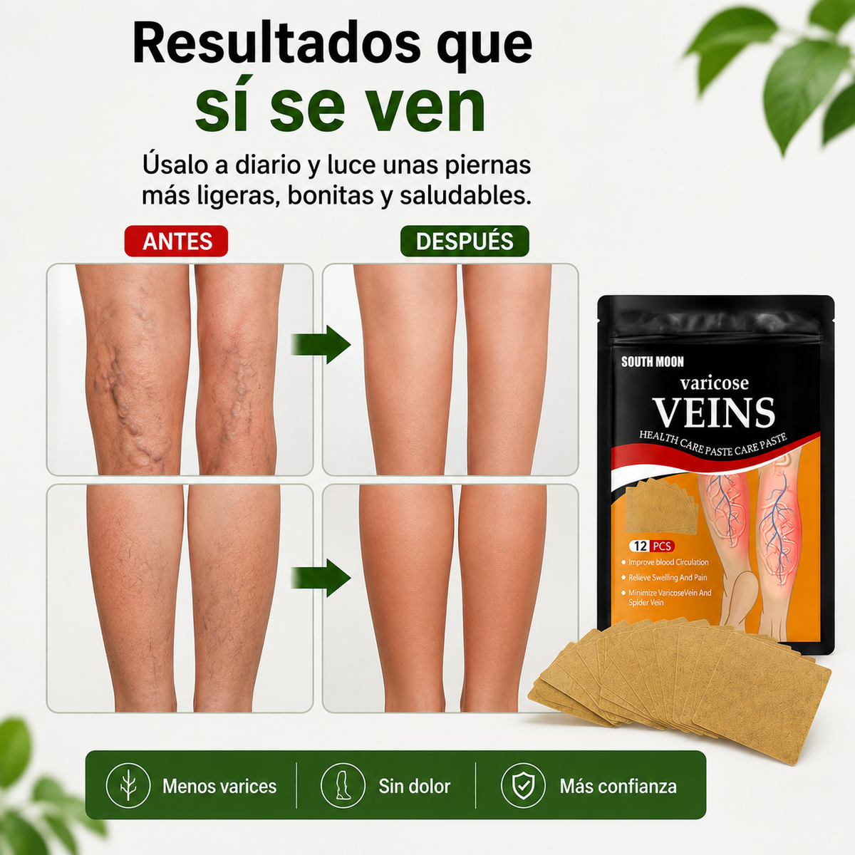 Pack 24 Parches Herbal Anti-Várices – Alivio y Circulación