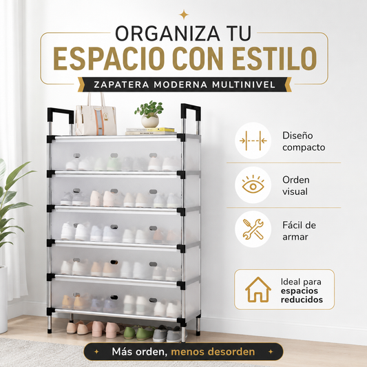Zapatera Moderna Multinivel para Ahorrar Espacio