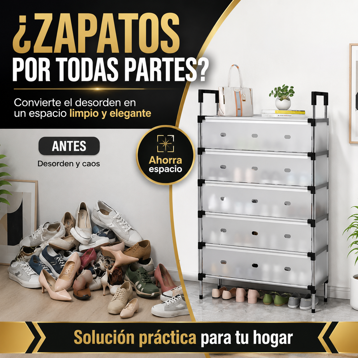 Zapatera Moderna Multinivel para Ahorrar Espacio