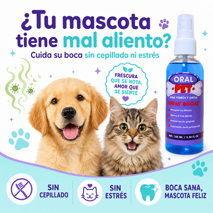 Oral Pet Spray Bucal Limpiador Mascotas