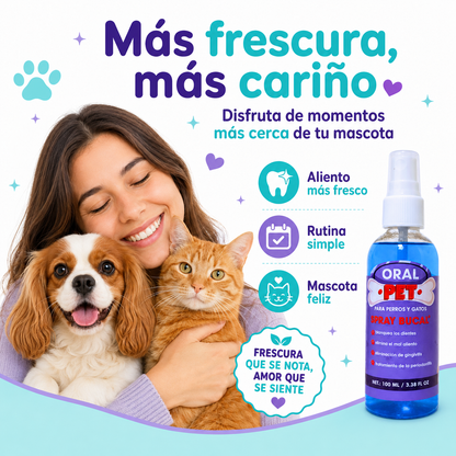 Oral Pet Spray Bucal Limpiador Mascotas