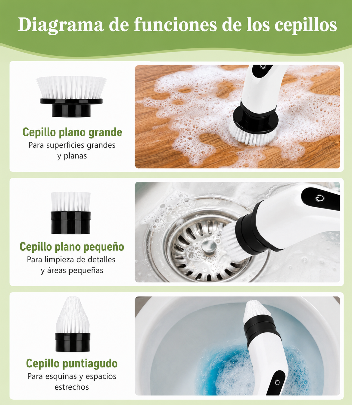 Cepillo Eléctrico de limpieza 7 en 1