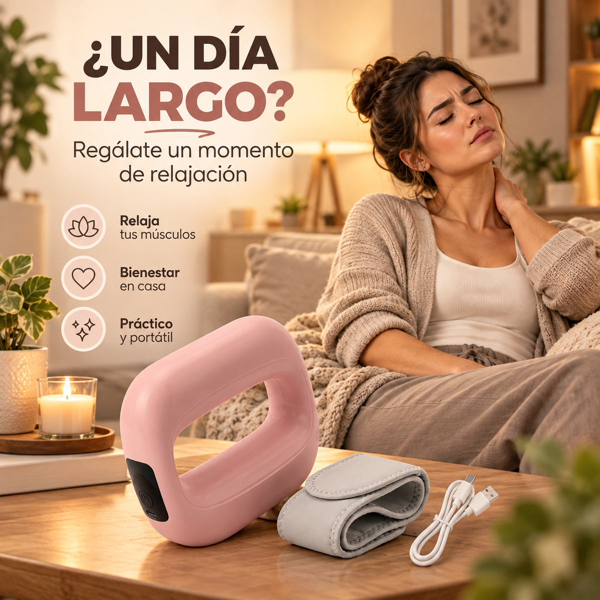 RelaxaPro™ – Masajeador Portátil para Relajación y Bienestar
