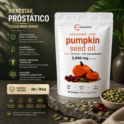 ProstaVital™ Bienestar Prostático y Urinario Natural